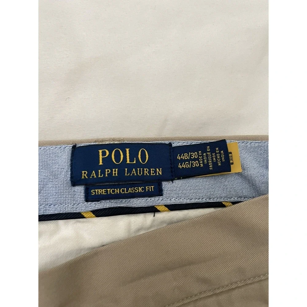 NEW Polo Ralph Lauren Bedford Classic Fit Washed‎ Chino Pants 44B x 32 Khaki